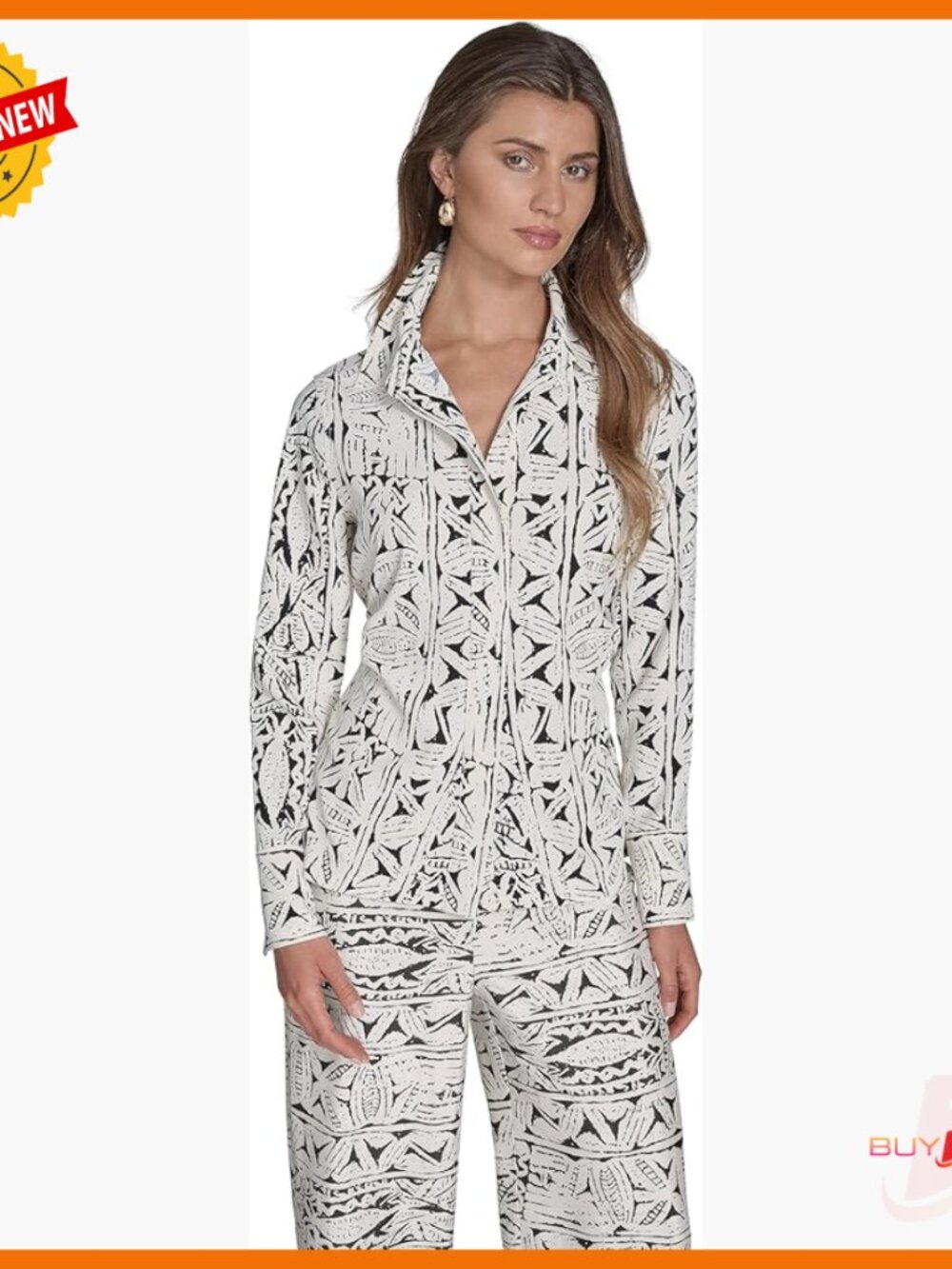 Long Sleeve Button Down Blouse, Polyester Blend, Work To Dinner Wear